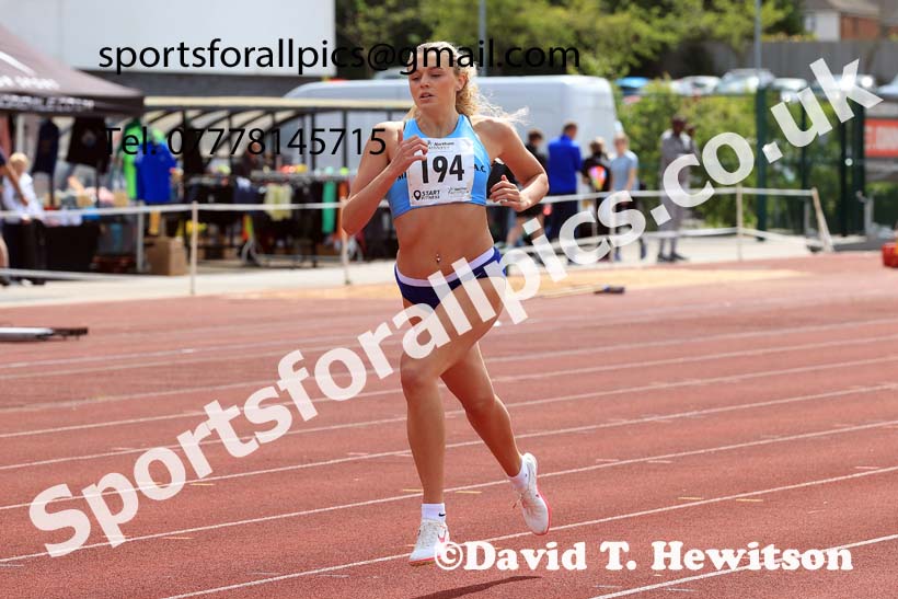 Senior Womens 400 metres, 2024 Northern Senior and Under-20s Track and Field Champs, Middlesbrough.  Photo: David T. Hewitson/Sports for All Pics